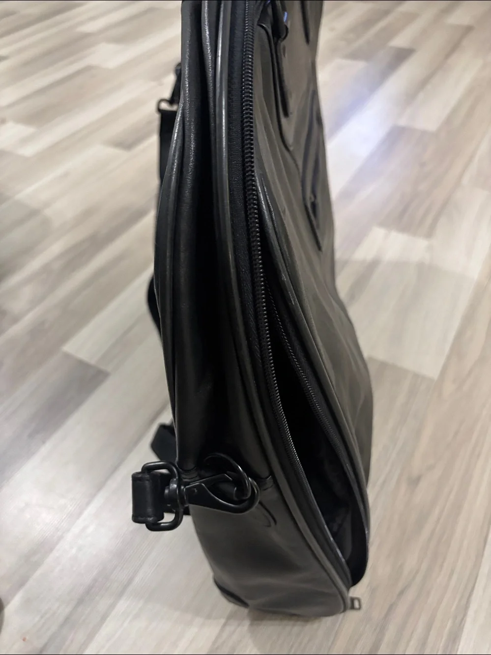 Marco Polo Club Black Leather Men’s Garment Bag‎ - Classic Travel Brief